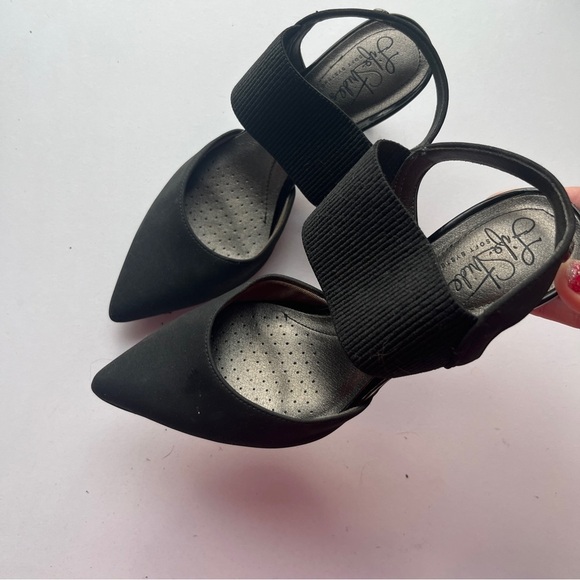 LifeStride Solace Black Heeled Slingback Pumps – Size 6 - Picture 4 of 8